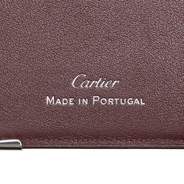 カルティエ マストライン カードケース ブラック レザー メンズ CARTIER 【中古】