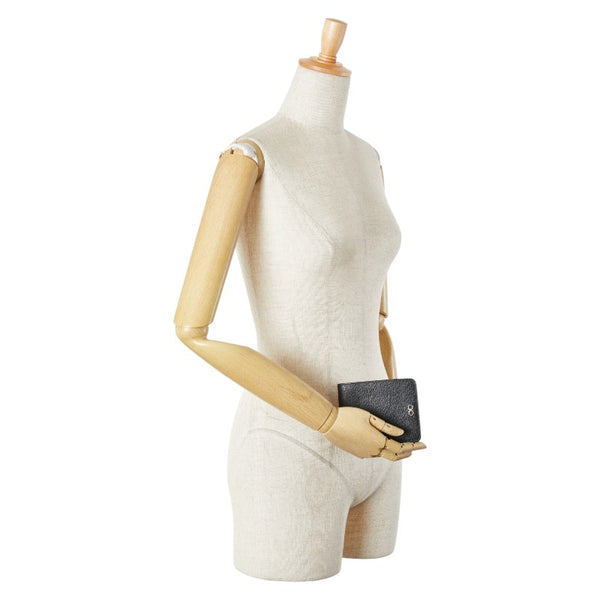 サルヴァトーレフェラガモ ガンチーニ 二つ折り財布 ブラック レザー メンズ Salvatore Ferragamo 【中古】