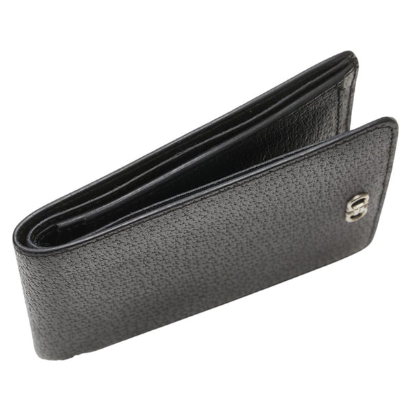 サルヴァトーレフェラガモ ガンチーニ 二つ折り財布 ブラック レザー メンズ Salvatore Ferragamo 【中古】