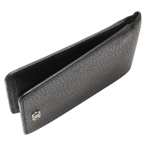 サルヴァトーレフェラガモ ガンチーニ 二つ折り財布 ブラック レザー メンズ Salvatore Ferragamo 【中古】