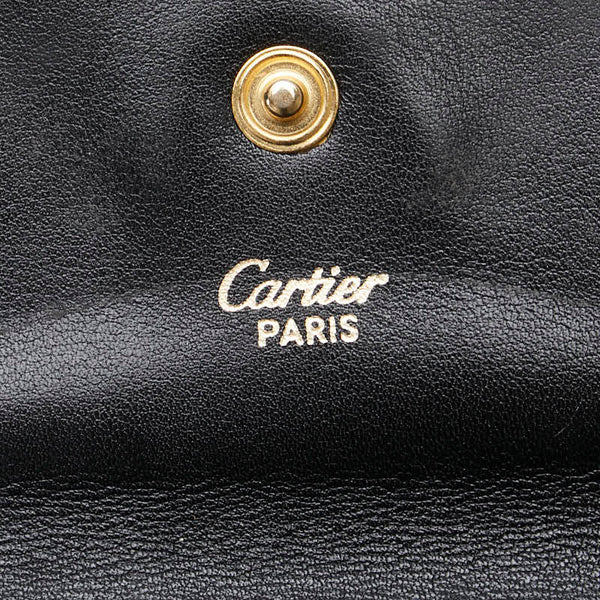 カルティエ パンテール コインケース 小銭入れ ブラック レザー レディース CARTIER 【中古】