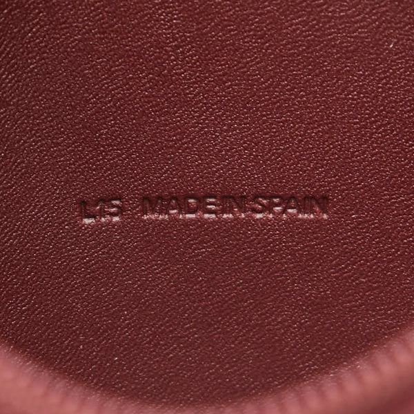 カルティエ マストライン ラウンド コインケース 小銭入れ ワインレッド ボルドー レザー レディース CARTIER 【中古】