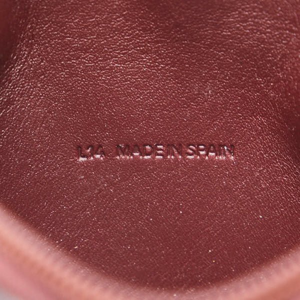 カルティエ マストライン ラウンド コインケース 小銭入れ ワインレッド ボルドー レザー レディース CARTIER 【中古】