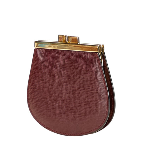 カルティエ マストライン コインケース 小銭入れ ワインレッド ボルドー レザー レディース CARTIER 【中古】