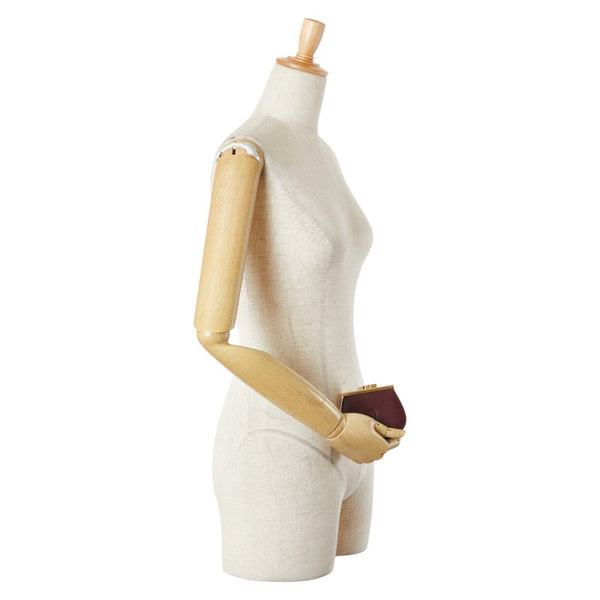 カルティエ マストライン コインケース 小銭入れ ワインレッド ボルドー レザー レディース CARTIER 【中古】