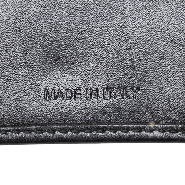 プラダ ロゴ金具 6連 キーケース ブラック レザー レディース PRADA 【中古】