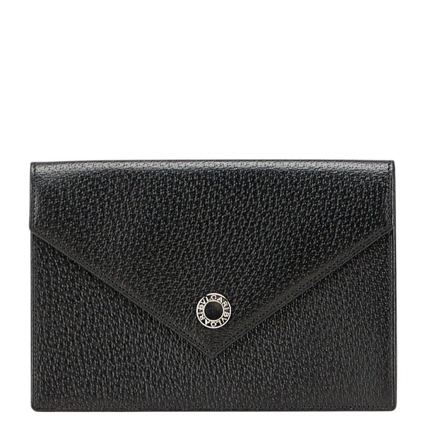 ブルガリ パスポートケース マルチケース ブラック レザー メンズ BVLGARI 【中古】