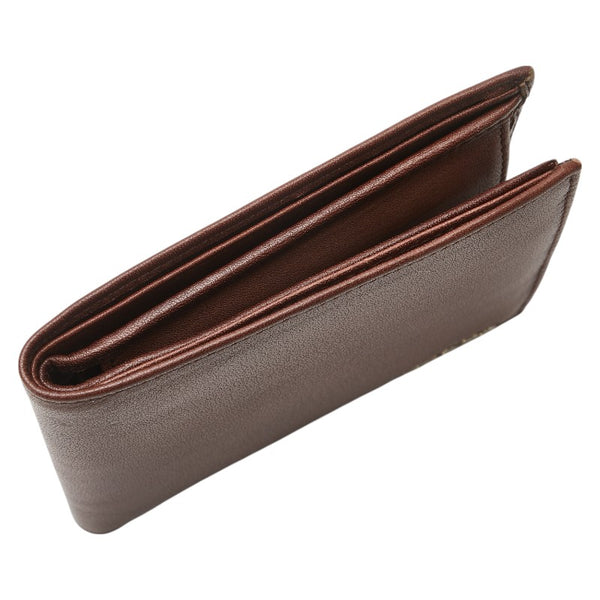 プラダ ロゴ金具 二つ折り財布 ブラウン レザー レディース PRADA 【中古】