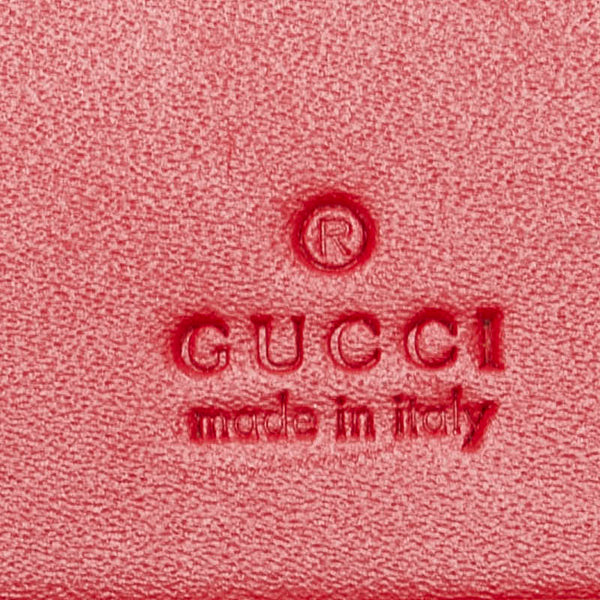 グッチ グッチシマ シェリーライン 6連 キーケース 408828 レッド ネイビー レザー レディース GUCCI 【中古】