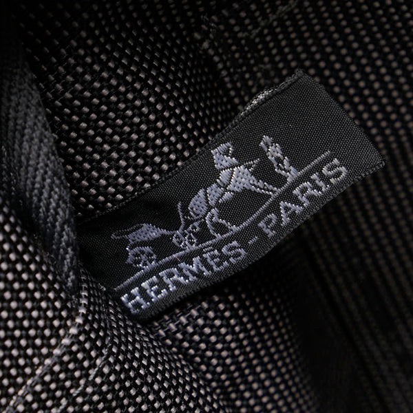 エルメス エールライン アドMM リュック バックパック グレー キャンバス レディース HERMES 【中古】