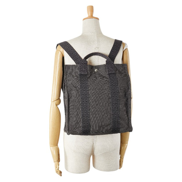 エルメス エールライン アドMM リュック バックパック グレー キャンバス レディース HERMES 【中古】