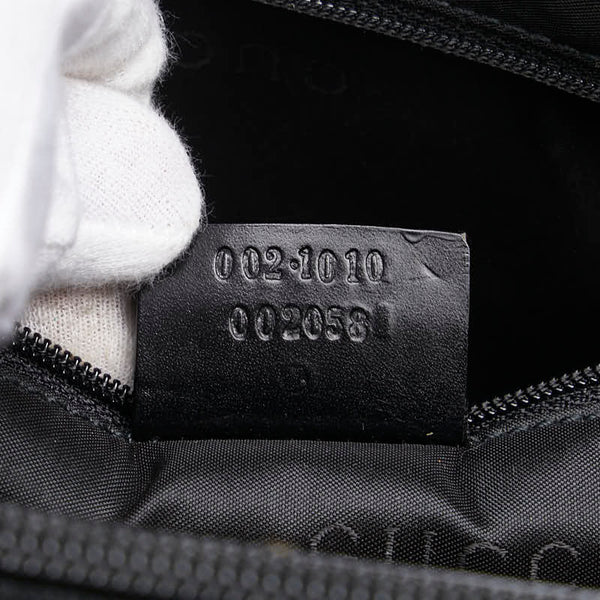 グッチ バンブー ハンドバッグ 002 1010 ブラック ナイロン レディース GUCCI 【中古】