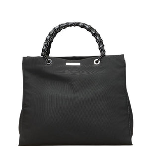 グッチ バンブー ハンドバッグ 002 1010 ブラック ナイロン レディース GUCCI 【中古】