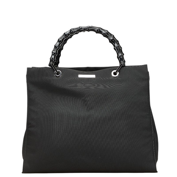 グッチ バンブー ハンドバッグ 002 1010 ブラック ナイロン レディース GUCCI 【中古】