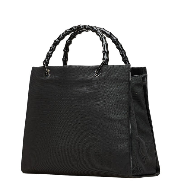 グッチ バンブー ハンドバッグ 002 1010 ブラック ナイロン レディース GUCCI 【中古】