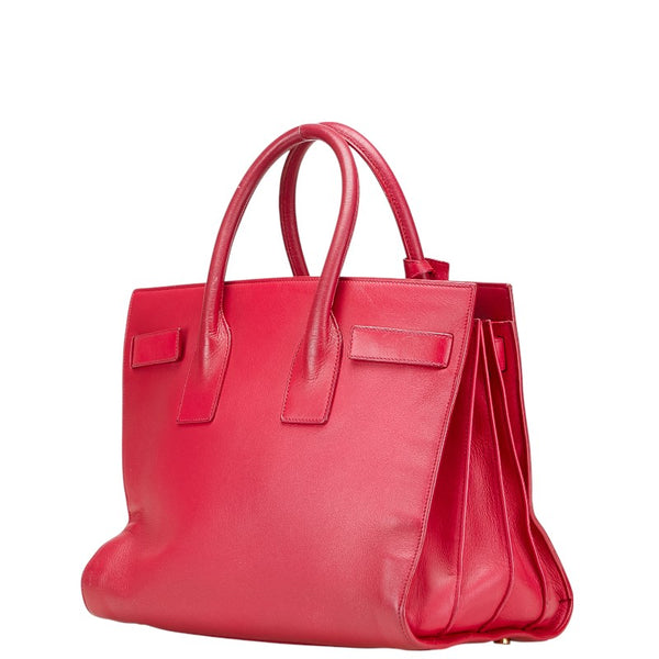サンローラン ロゴ ショルダーバッグ ハンドバッグ 2WAY ピンク レザー レディース SAINT LAURENT 【中古】