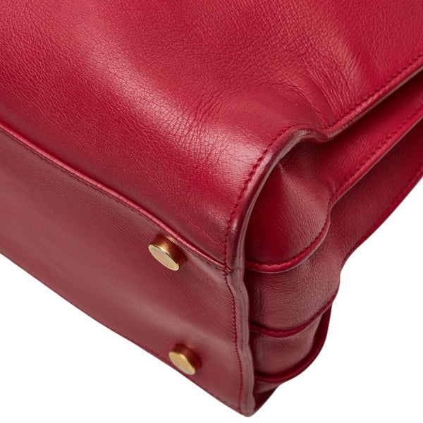 サンローラン ロゴ ショルダーバッグ ハンドバッグ 2WAY ピンク レザー レディース SAINT LAURENT 【中古】