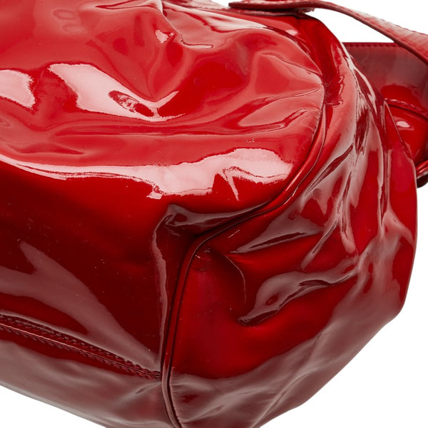 サルヴァトーレフェラガモ ガンチーニ ハンドバッグ AB-21 A050 レッド エナメル レディース Salvatore Ferragamo 【中古】