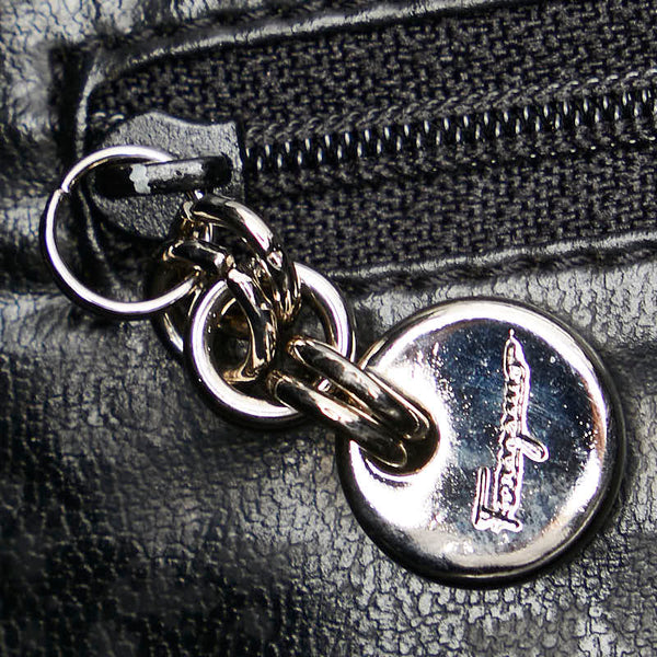 サルヴァトーレフェラガモ ワンショルダーバッグ ブラウン ナイロン レザー レディース Salvatore Ferragamo 【中古】