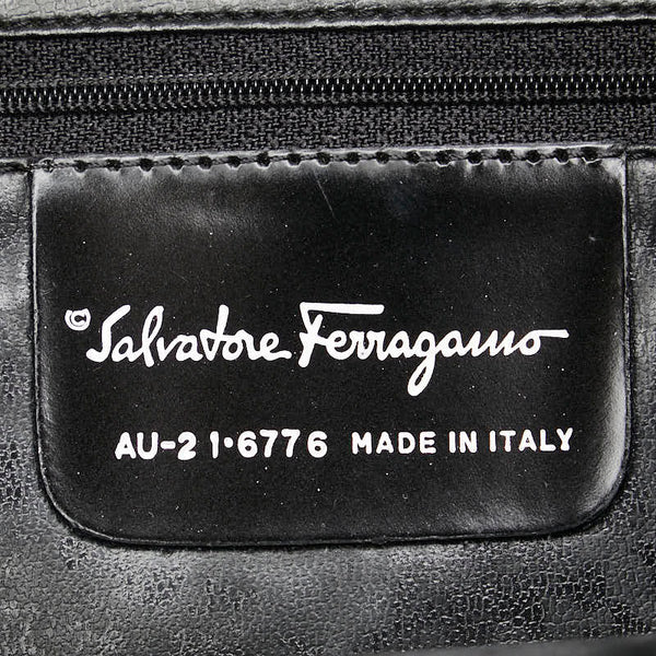 サルヴァトーレフェラガモ ワンショルダーバッグ ブラウン ナイロン レザー レディース Salvatore Ferragamo 【中古】