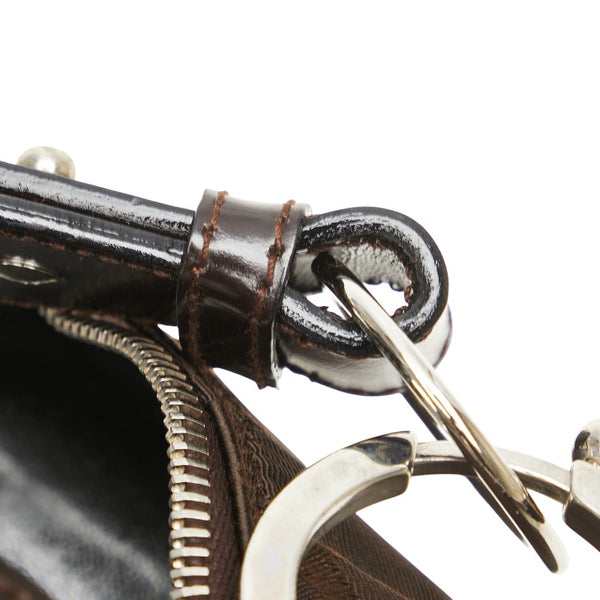 サルヴァトーレフェラガモ ワンショルダーバッグ ブラウン ナイロン レザー レディース Salvatore Ferragamo 【中古】