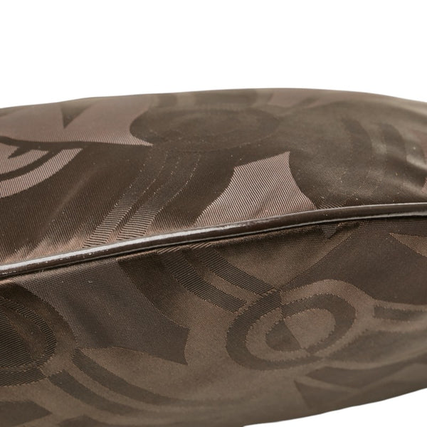 サルヴァトーレフェラガモ ワンショルダーバッグ ブラウン ナイロン レザー レディース Salvatore Ferragamo 【中古】