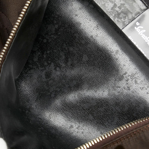 サルヴァトーレフェラガモ ワンショルダーバッグ ブラウン ナイロン レザー レディース Salvatore Ferragamo 【中古】