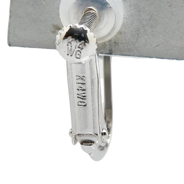 K14WG ホワイトゴールド 黒蝶真珠9.9mm イヤリング レディース 【中古】