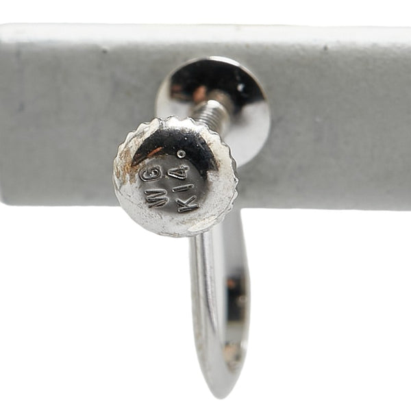 K14WG ホワイトゴールド アコヤパール7.6～7.7mm イヤリング レディース 【中古】