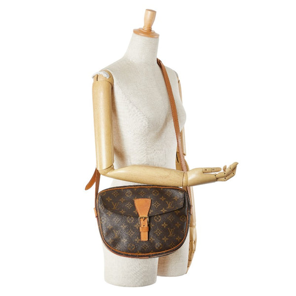 ルイ ヴィトン モノグラム ジュヌフィーユMM 斜め掛け ショルダーバッグ M51226 ブラウン PVC レザー レディース LOUIS VUITTON 【中古】