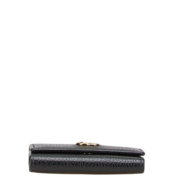 グッチ プチマーモント ダブルＧ キーケース 6連 456118 ブラック レザー レディース GUCCI 【中古】