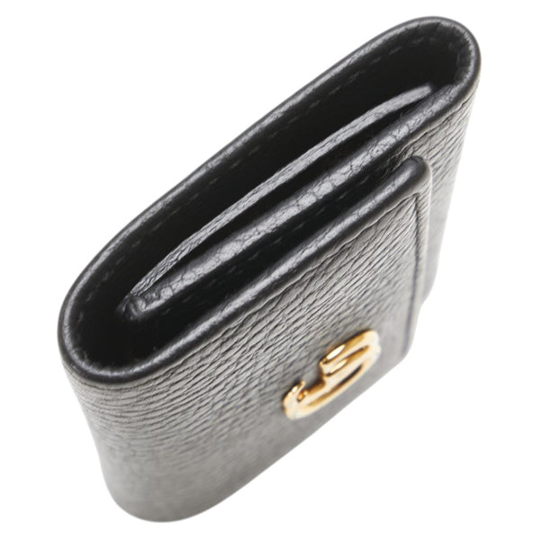 グッチ プチマーモント ダブルＧ キーケース 6連 456118 ブラック レザー レディース GUCCI 【中古】