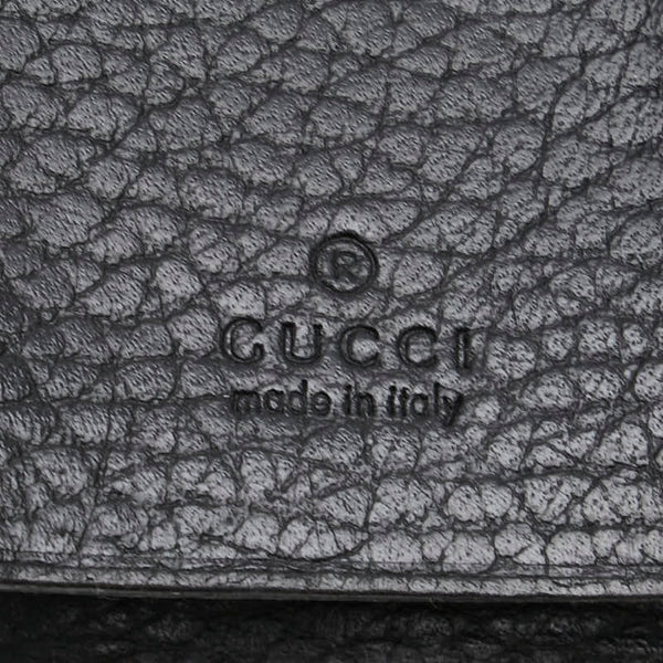 グッチ プチマーモント ダブルＧ キーケース 6連 456118 ブラック レザー レディース GUCCI 【中古】
