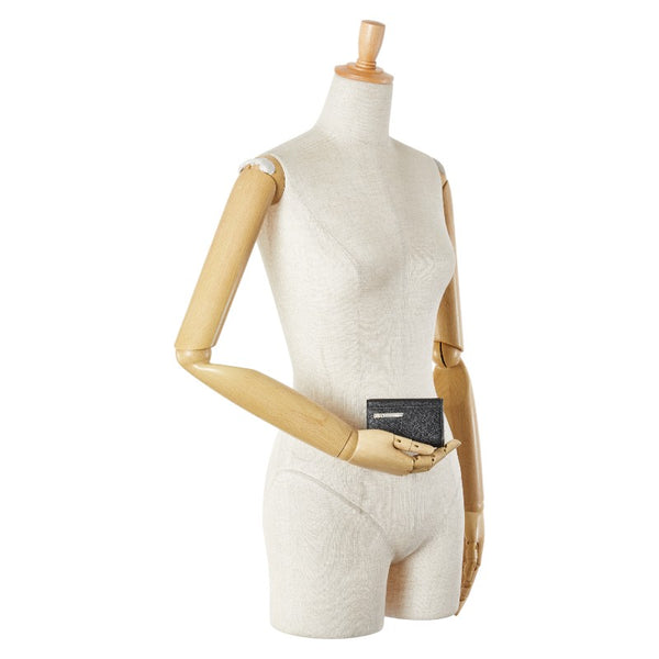 カルティエ ロゴプレート キーケース 6連 ブラック レザー メンズ CARTIER 【中古】