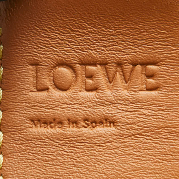 ロエベ アナグラム スラップ スモール ブレスレット イエロー系 レザー レディース LOEWE 【中古】