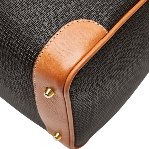 バリー ロゴ ハンドバッグ ボストンバッグ ブラウン レザー レディース BALLY 【中古】