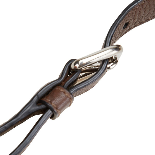 プラダ ショルダーストラップ ブラウン レザー レディース PRADA 【中古】