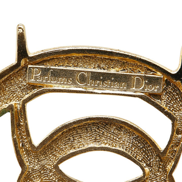 ディオール ロゴ ブローチ ゴールド メッキ レディース Dior 【中古】