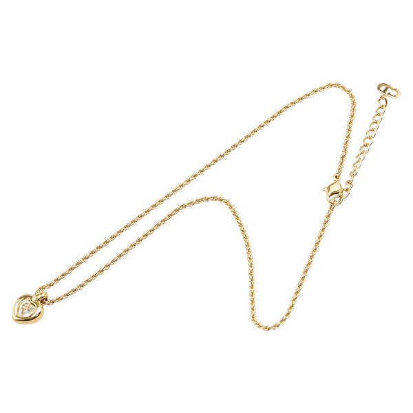 ディオール ハート ビジュー ネックレス ゴールド メッキ レディース Dior 【中古】