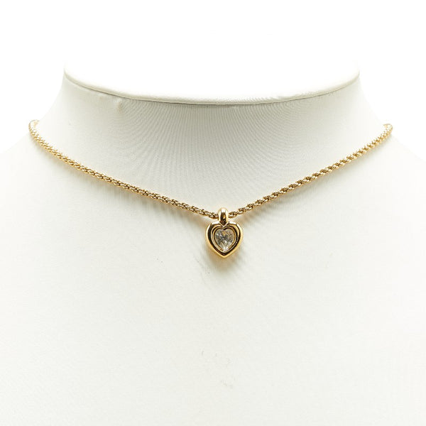 ディオール ハート ビジュー ネックレス ゴールド メッキ レディース Dior 【中古】
