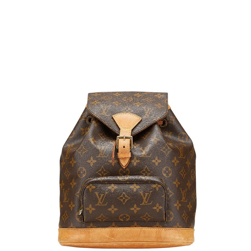 ルイ ヴィトン モノグラム モンスリPM リュック バックパック M51137 ブラウン PVC レザー レディース LOUIS VUITTON 【中古】