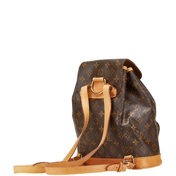ルイ ヴィトン モノグラム モンスリPM リュック バックパック M51137 ブラウン PVC レザー レディース LOUIS VUITTON 【中古】