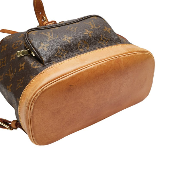 ルイ ヴィトン モノグラム モンスリPM リュック バックパック M51137 ブラウン PVC レザー レディース LOUIS VUITTON 【中古】