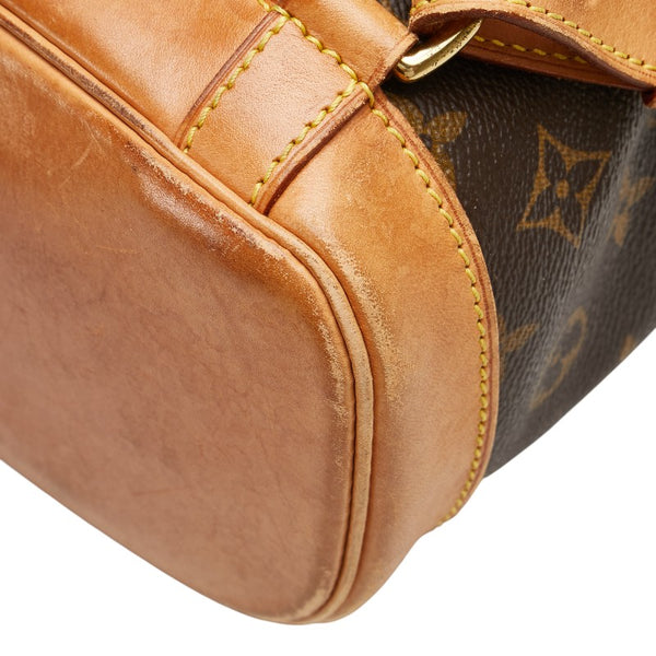 ルイ ヴィトン モノグラム モンスリPM リュック バックパック M51137 ブラウン PVC レザー レディース LOUIS VUITTON 【中古】