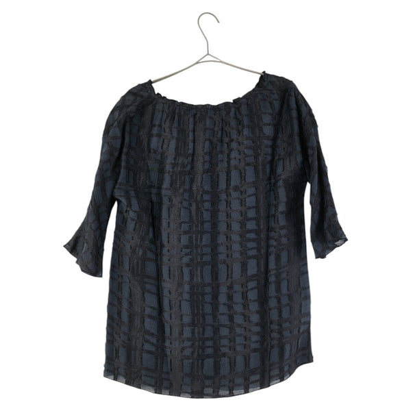 ボッテガヴェネタ トップス チュニック ネイビー ブラック リネン シルク レディース BOTTEGAVENETA 【中古】