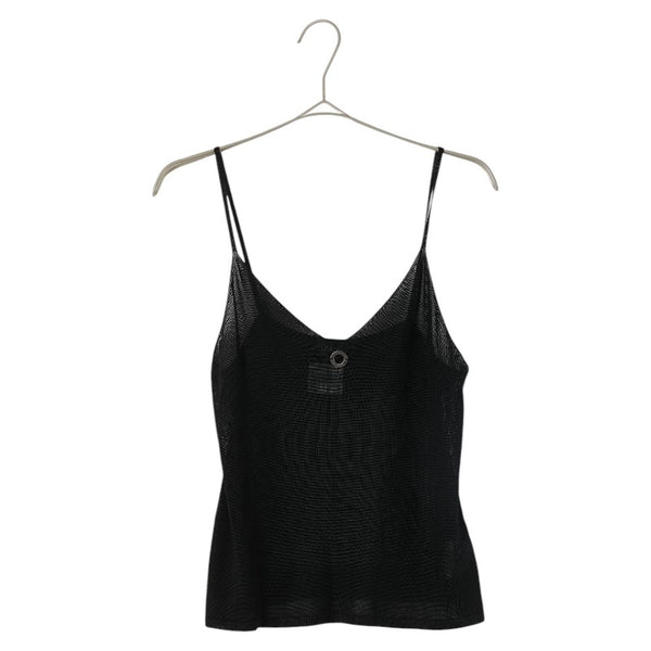 シャネル キャミソール トップス サイズ:38 ブラック レーヨン レディース CHANEL 【中古】