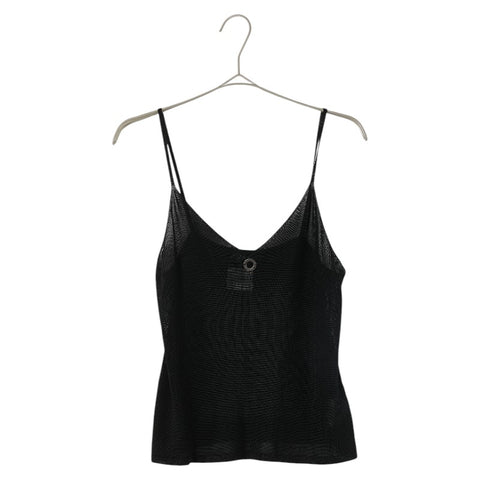 シャネル キャミソール トップス サイズ:38 ブラック レーヨン レディース CHANEL 【中古】