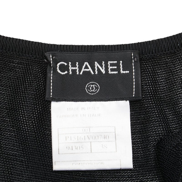 シャネル キャミソール トップス サイズ:38 ブラック レーヨン レディース CHANEL 【中古】