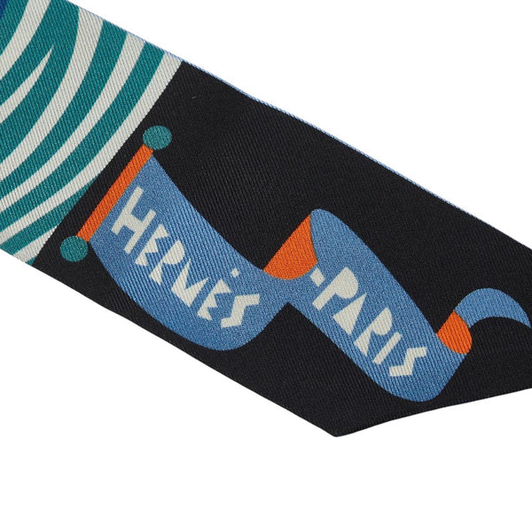エルメス ツイリー Parade en Fanfare パラード アン ファンファーレ スカーフ ブルー マルチカラー シルク レディース HERMES 【中古】