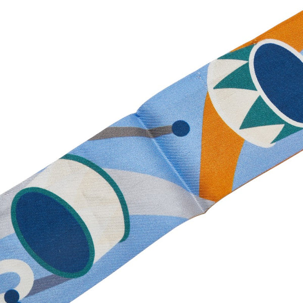 エルメス ツイリー Parade en Fanfare パラード アン ファンファーレ スカーフ ブルー マルチカラー シルク レディース HERMES 【中古】